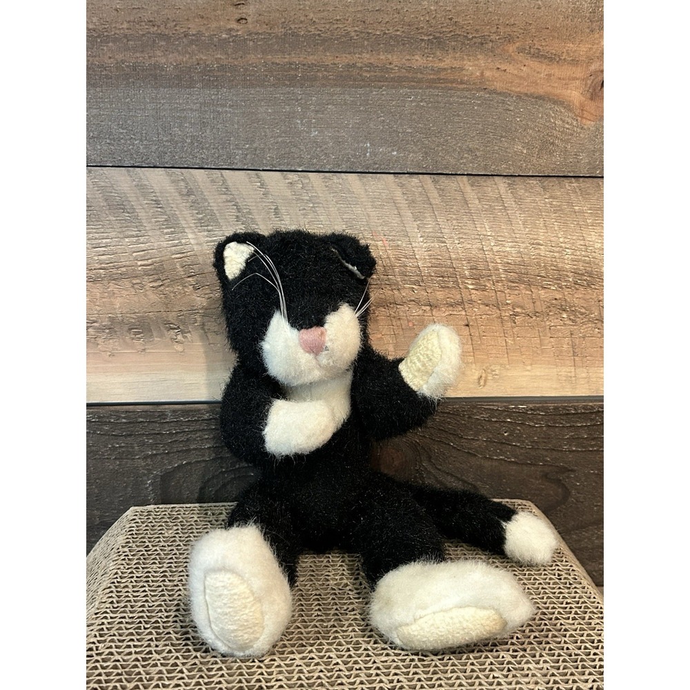 THE BOYDS COLLECTION JB Bean Series 1985-99 Black White‎ Tuxedo Cat Retired 14"